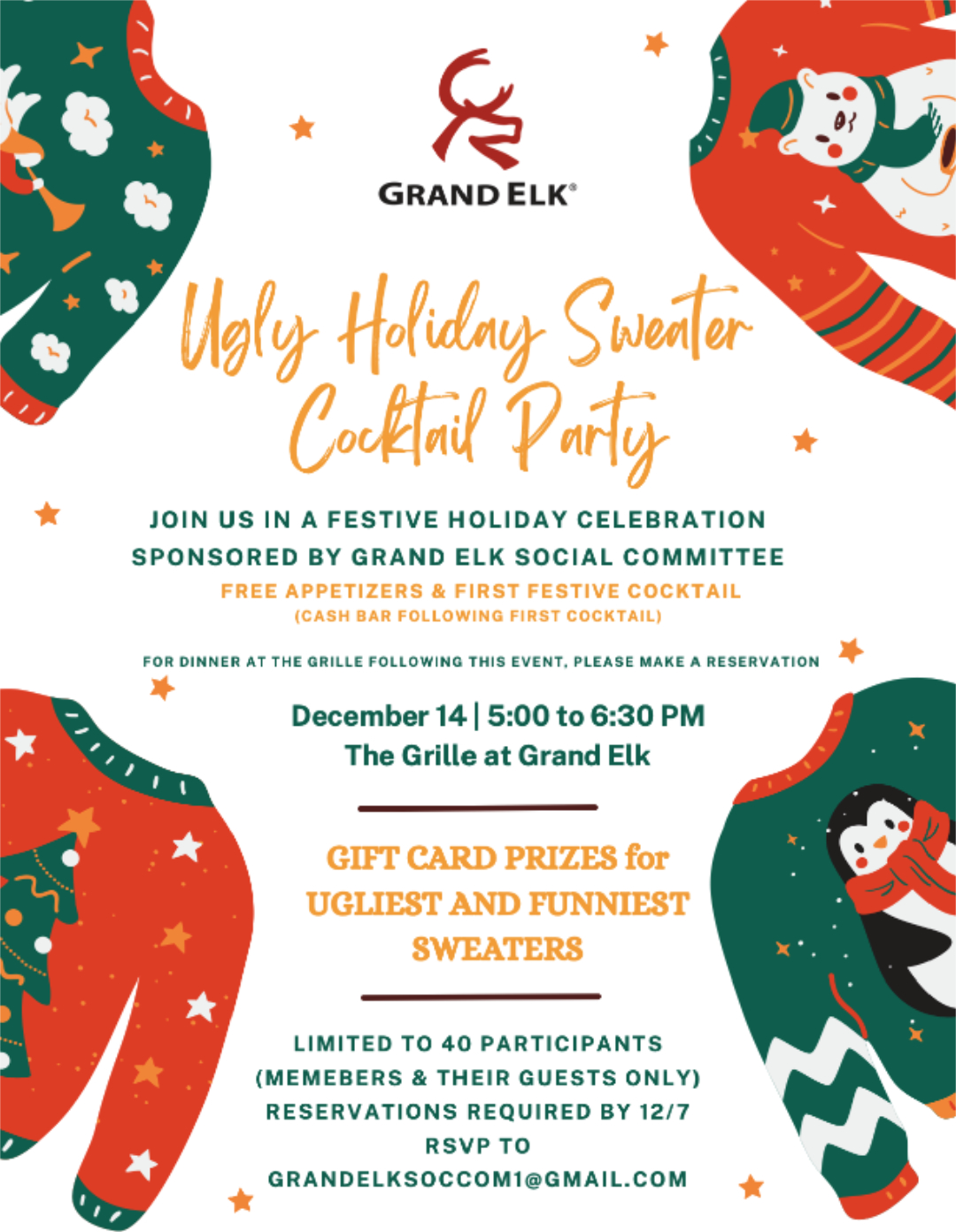 image of ugly sweater flyer